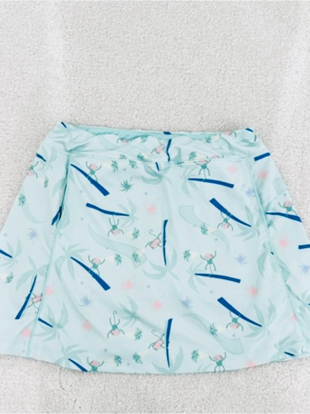 TURTLES & TEES Playful Monkey Print Girl’s Skort